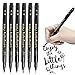 6 penne per calligrafia a mano con pennarello nero per principianti, Bullet Journal per scrivere, firmare, disegnare, disegnare e illustrazioni (4 misure)