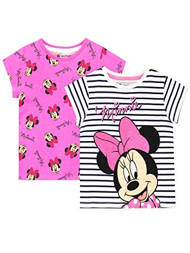 Preisvergleich Produktbild Disney Mädchen Minni Maus T-Shirt Packung mit 2 Mehrfarbig 92