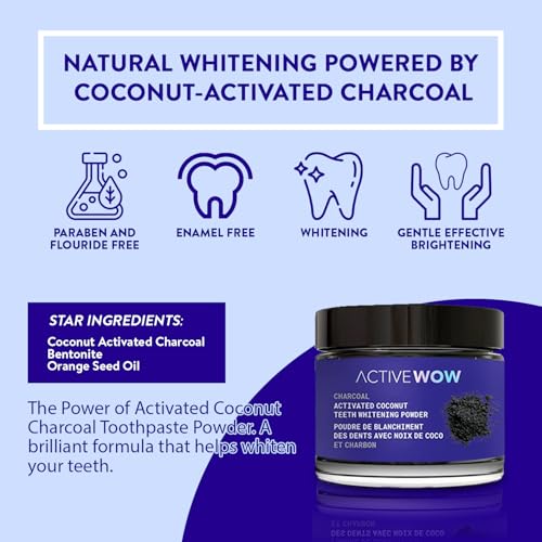 Image of Active Wow Teeth Whitening Charcoal Powder Natural