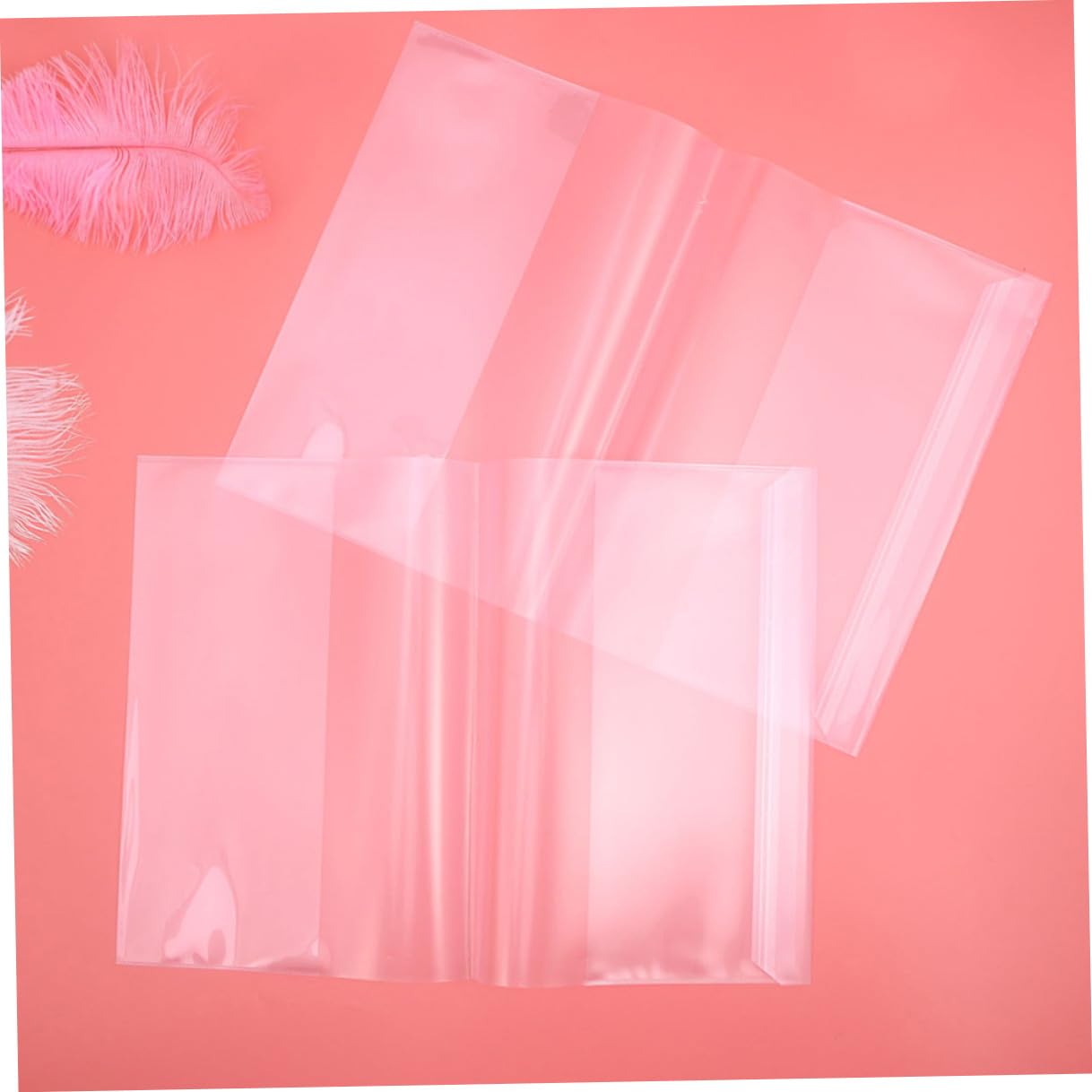 Angoily 50 Fogli Copertine Trasparenti per Libri Scolastici e Quaderni Foderini Riutilizzabili in Plastica Resistente Allacqua Protettive e Regolabili per Manuali Documenti e Libri Facili