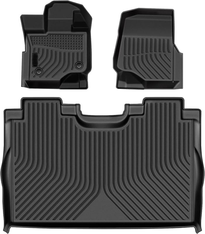 Alfombrillas de repuesto para 2015-2021 F150 Super Crew Cab TPE 2015-2021, tapetes de piso personalizados para todo tipo de clima, forros delanteros