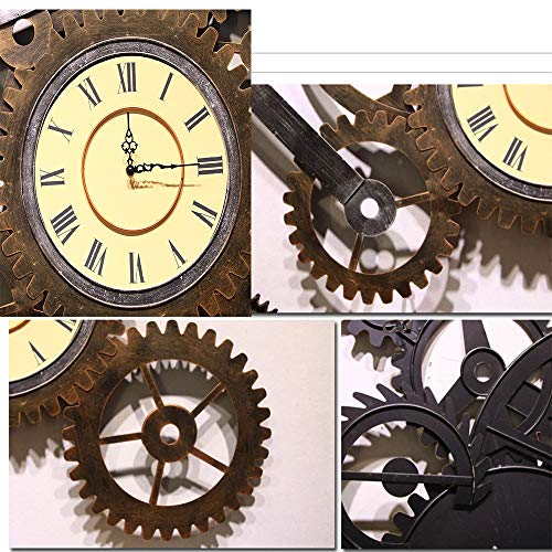 Asskanaer Steampunk Wall Clock Gear Wall Clock Vintage 3D Wall Clock Metal Gear Wall Art Clock Industrial Style Home Decor For Home Bar Retro Décor steampunk buy now online Asskanaer Steampunk Wall Clock Gear Wall Clock Vintage 3D Wall Clock Metal Gear Wall Art Clock Industrial Style Home Decor For Home Bar Retro Décor steampunk buy now online