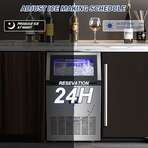 Máquina fabricadora de hielo comercial 160Lbs/24H 35Lbs capacidad miniatura 7