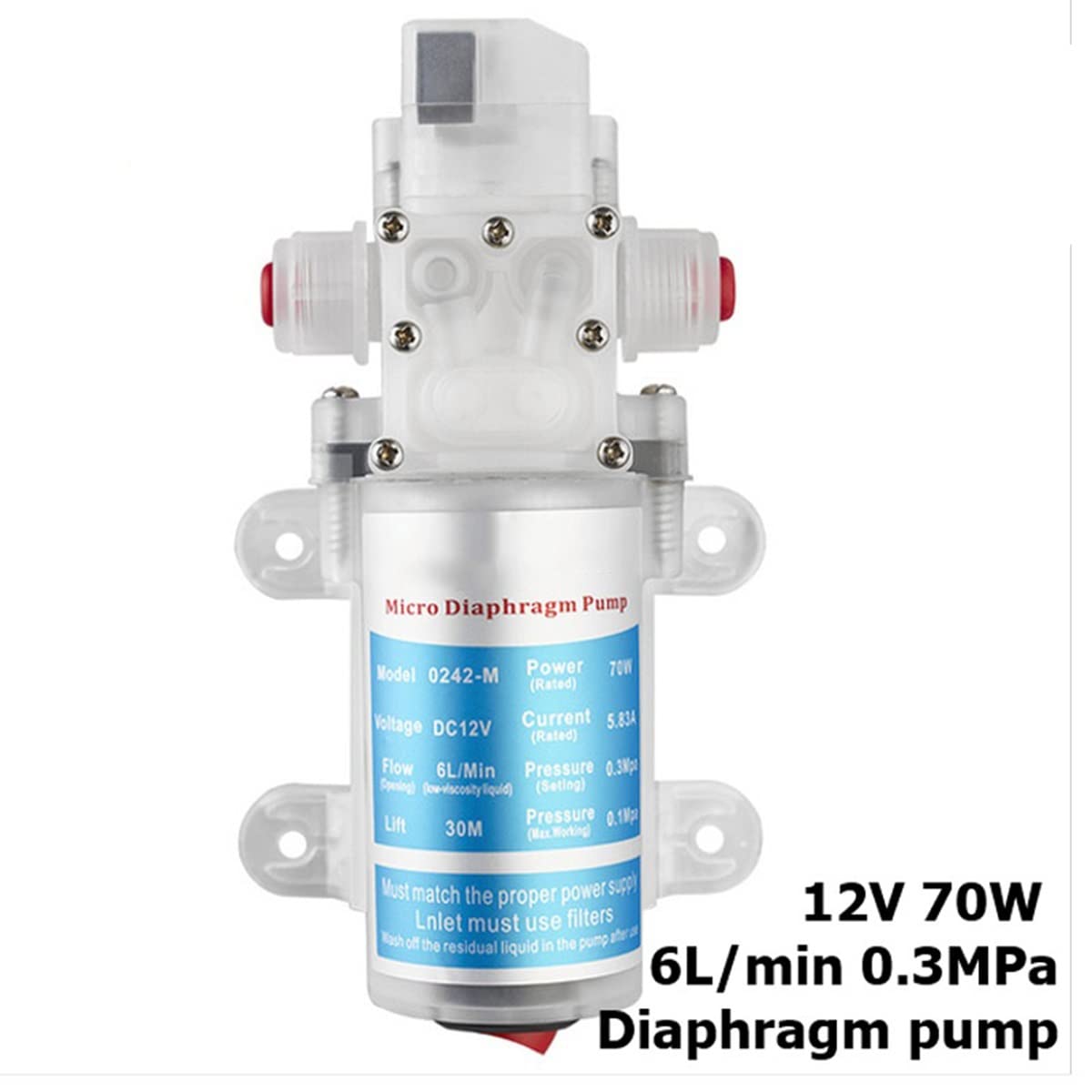 Amazon | YueYoiTo 排水ポンプ DC 12V ダイヤフラムウォーターポンプ