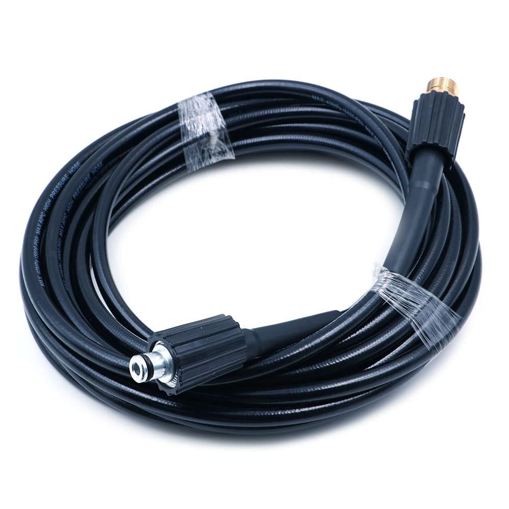 ZONADAH 10m High Pressure Washer Hose, 32FT X 1/4 Inch, 5800 PSI, M22 14mm PIN, Replacement Power Washer Hose for Most Brands