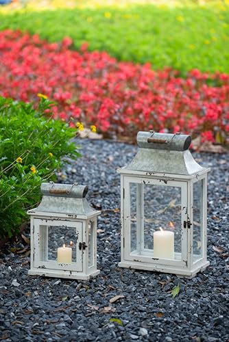 LKHKK Elegant Wooden Candle Lantern Set for Cozy Ambiance, Indoor