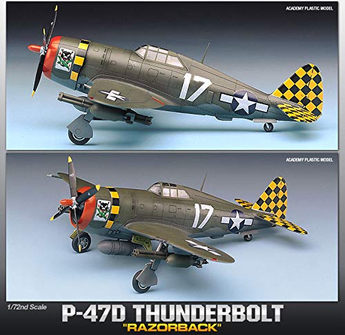 Academy Hobby Model Kits Scale Model : Airplane & Jet Kits (1/72 P-47D Razorback) - Thumbnail 3