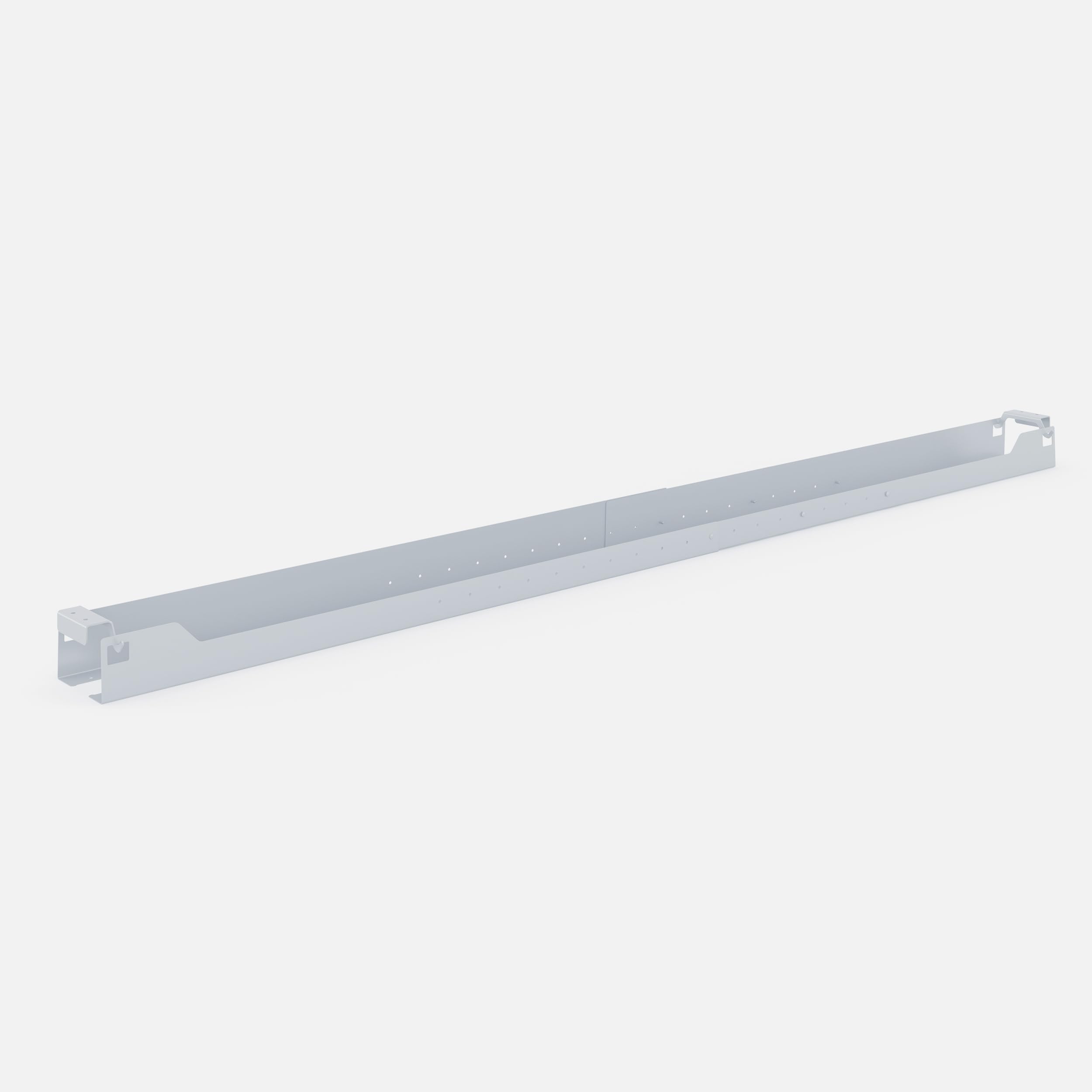 Kabelwanne Stretch – Flexible und Universelle Kabelführung für Schreibtische, Einfache Montage, breitenverstellbar 104cm - 184cm, Weiß