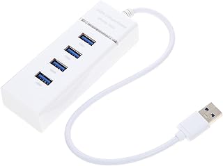 UKCOCO 1 PC 4 Hub Charger Cable Micro USB Splitter USB Hub 4 Port USB 2.0 Hub Portable USB Hub USB c Charging Hub Plastic White USB 3.0 Adapter Abs 4 Ports Hub USB 3.0 Hub Computer Driver