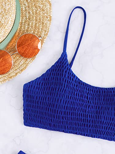 Verdusa-Womens-2-Peices-Textured-Bathing-Suit-Smocked-Wireless-Bikini-Bandeau-Top-Thong-Swimsuit