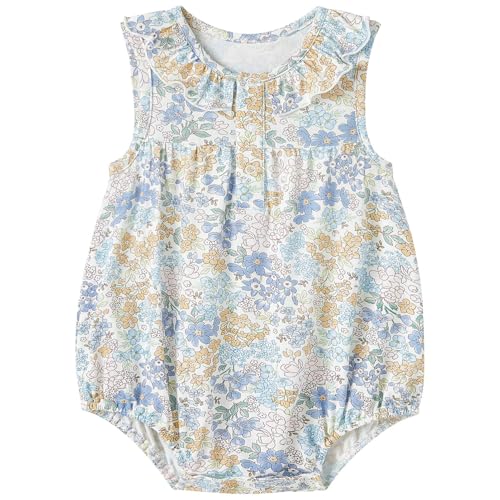 Image of pureborn Baby Girls Boys Bodysuit Super Soft Cotton Romper 0-24 Months