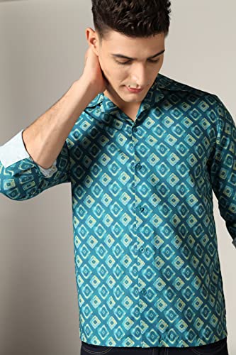 Image of GRECIILOOKS Shirt for Men | Casual Stylish | Short Sleeve | Formal | Man's Regular fit | Rayon Shirts | Summer-Button Down