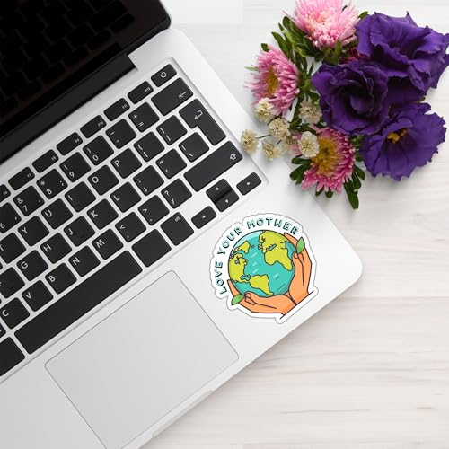 Image of Love Your Mother Earth Vinyl Waterproof Sticker Decal for Laptop Water Bottle Car Environmental Sticker 5 Inch