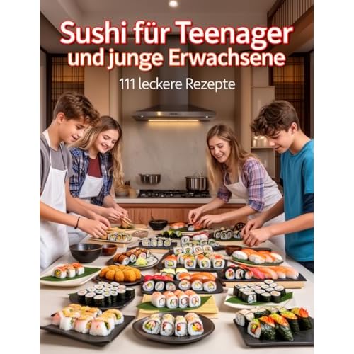 Sushi für Teenager & junge Erwachsene: 111 leckere Rezepte – Von Maki, Nigiri & Chirashi bis Age- & Inari-Sushi – Kochbuch für Anfänger ab 12 Jahren ... & Backen für Teenanger und junge Erwachsene)