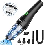 UBEGOOD Handstaubsauger, Akku 8500PA Handstaubsauger 2-in-1 Kabellos Tragbarer Staubsauger mit Schnell Lade und Hoher Leistung Stark Saugleistung,für Heim und Autoreinigung Tierhaare Reinigung