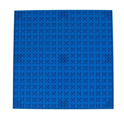 Strictly Briks Stapelbare Premium-Bauplatte - mit Allen großen Marken kompatibel - 10 x 10 (25,4 x 25,4 cm) - Blau – Bild 3