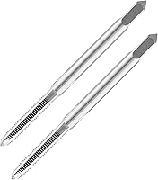 Vista 1 de 2 piezas M3x0.5 Macho, rosca métrica M3 HSS herramienta de roscado HSS, 3 flautas rectas roscas roscadas (M3 x 0.5)