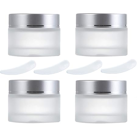 4 Pieces 50g 50ml Contenant Cosmetique Vide Verre Transparente Petite Pots Avec Mini Spatule Pour Creme Echantillons Poudre Lotion Petit Boucle D Oreille Pots En Verre Ronds Amazon Fr Bagages