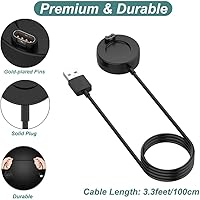 Vista 4 de Cargador para Garmin Forerunner 965 955 945 935 745 265 255 245 55 45, Approach S10 S12 S40 S42 S60 S62 S70, Fenix 7 7S 7X, Vivoactive 3 4 4S