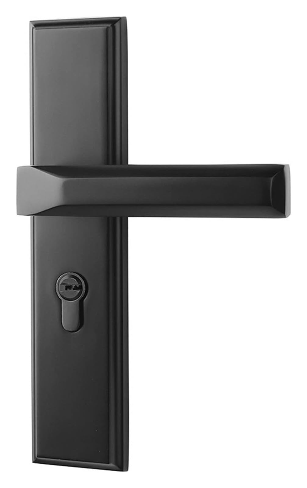 Poignée de porte intérieure noire haut de gamme pour chambre à coucher moderne