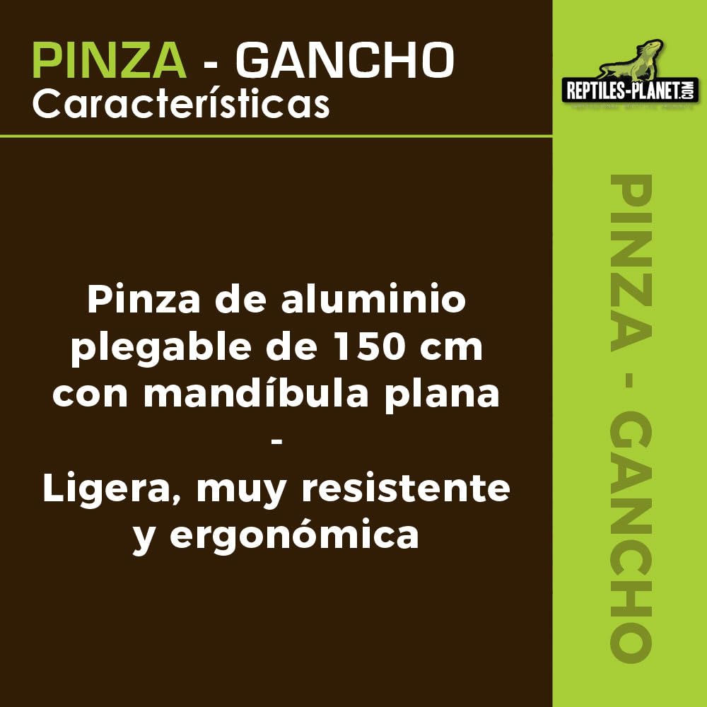 Reptiles Planet Alicate Gancho para la compresión de los Reptiles Modelo Protect Plegable 150 cm