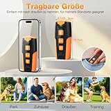 HZK Anti Bell Gerät für Hunde,Ultraschall Hundeabwehr, 3 Modi (Ton/Ultraschall/Taschenlampe), 7m Reichweite, Wiederaufladbar & Humane Hunde Bell Stop Gerät für Kleine bis Große Hunde