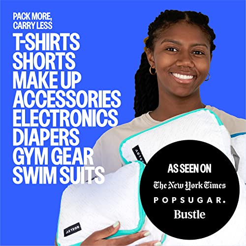 Compression Packing Cubes - 2 Pack Clean Dirty Separate Zipper - Luggage & Suitcase Organizer Travel Cube, Large Small Laundry Compartment Organizers for Clothes, Shoes Makeup3