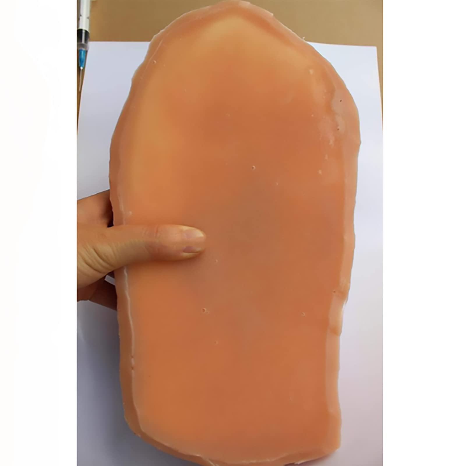 Manichino in silicone per addestramento all'iniezione, con stampo per la testa per l'iniezione di ossa Modello facciale per sutura della pelle Accessori per l'insegnamento del modello in silicone