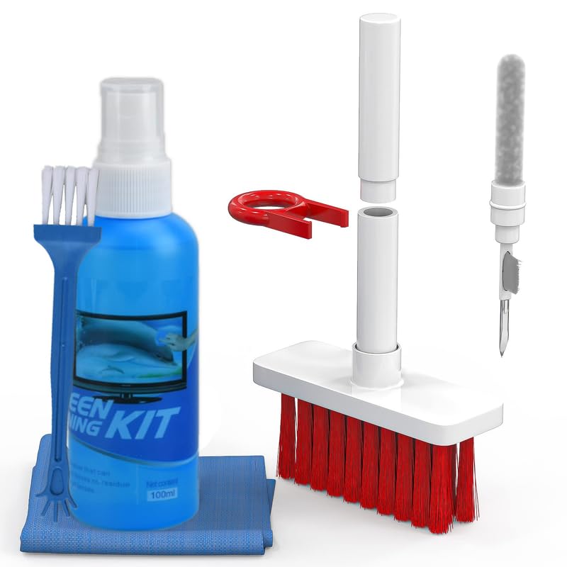 ankev 8 in 1 Soft Brush Cleaning Tools Kit for Keyboard, Earphone, Laptop, Camera & Lens, LED LCD Screen Display Cleaner 2 Soft High-Density Brush Set with Keycap Puller and Premium Microfiber Cloth-picture-17