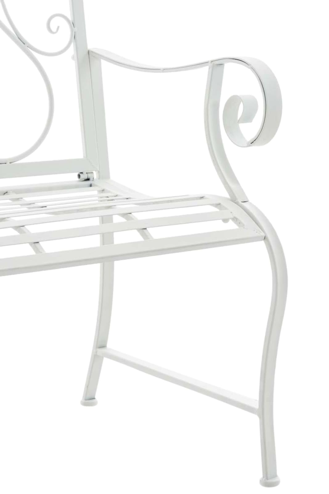 CLP Juego de 2 sillas de jardín Punjab de Estilo casa de Campo I Silla de Hierro Lacado I Silla de jardín Extra Robusta, Color:Blanco