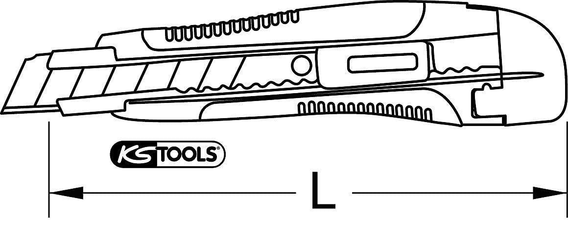 KS Tools 907.2180 Uniwersalny nożyk z łamanym ostrzem 25 mm