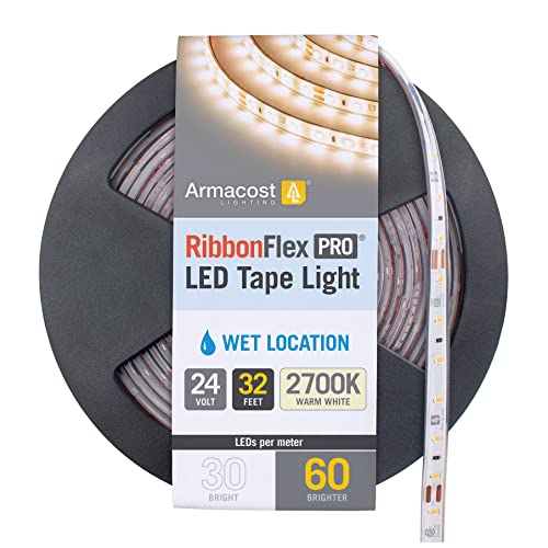 Image of Armacost Lighting RibbonFlex Pro Warm White (2700K), 60LEDs /M, 10M, 24V Outdoor Tape Light 135450
