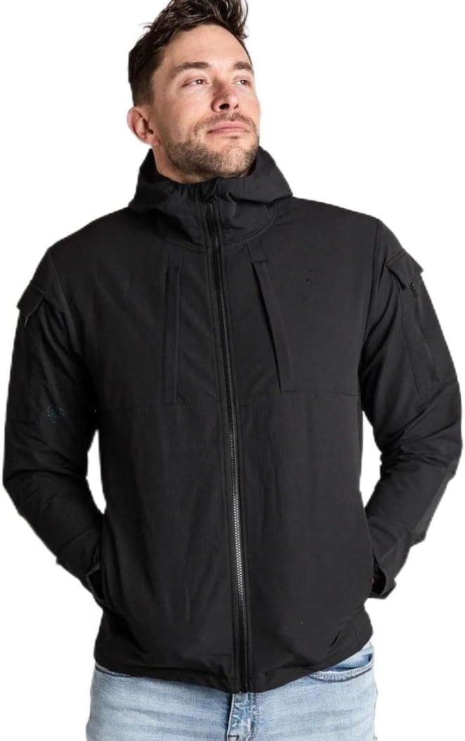 ODIN Disc Golf Jacket – Lightweight, Water-Resistant Fleece with 4-Way Stretch, YKK Zippers, Hood – Ideal for Spring/Fall