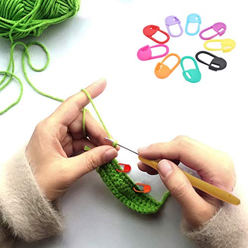 Fuman Forest 240 Pieces Knitting Crochet Locking Stitch Markers Stitch Needle Clip Counter 10 Colors - Thumbnail 4