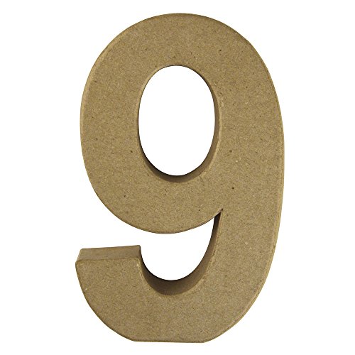 RAYHER 71735000 Pappmachã © 9 Number FSC Recycled 100%, 15x9,4x3 cm