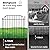 10 Panels No Dig Decorative Garden Fence with Gate, 24 in(H) x 20 ft(L) Rustproof Metal Wire Fencing Border for Yard Outdoor Decor, Temporary Animal Barrier with Stakes for Small Pets