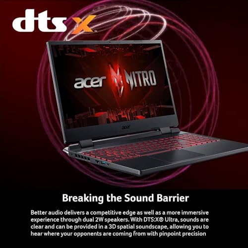 Image of Acer Nitro 5 Gaming Laptop, 15.6 inch FHD IPS 144Hz Display, 12th Gen Intel 12-Core i5-12500H, GeForce RTX 3050, 64GB RAM, 2TB PCIe SSD, Thunderbolt 4, Backlit Keyboard, WiFi6, PDG HDMI Cable, Win 11 Pro