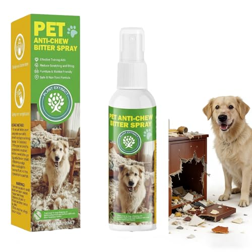 Joyyoume 120ml Pet Anti-Chew Bitter Spray for Dogs and Cats, Safe Training Solution to Prevent Chewing and Licking on Furniture, Shoes, Bandages, and Household Items