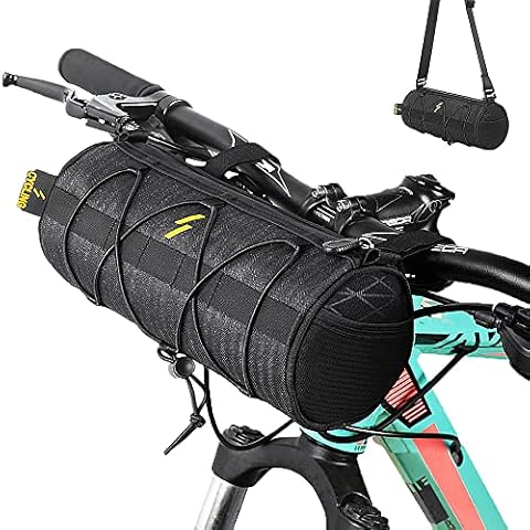 TOOSOAR Bicycle Handlebar Bag, Multifunctional Bicycle Bag Handlebar with Shoulder Strap, Waterproof Bicycle Handlebar Bags, for Road Bike, Mountain Bike, Cycling, Travel Cover