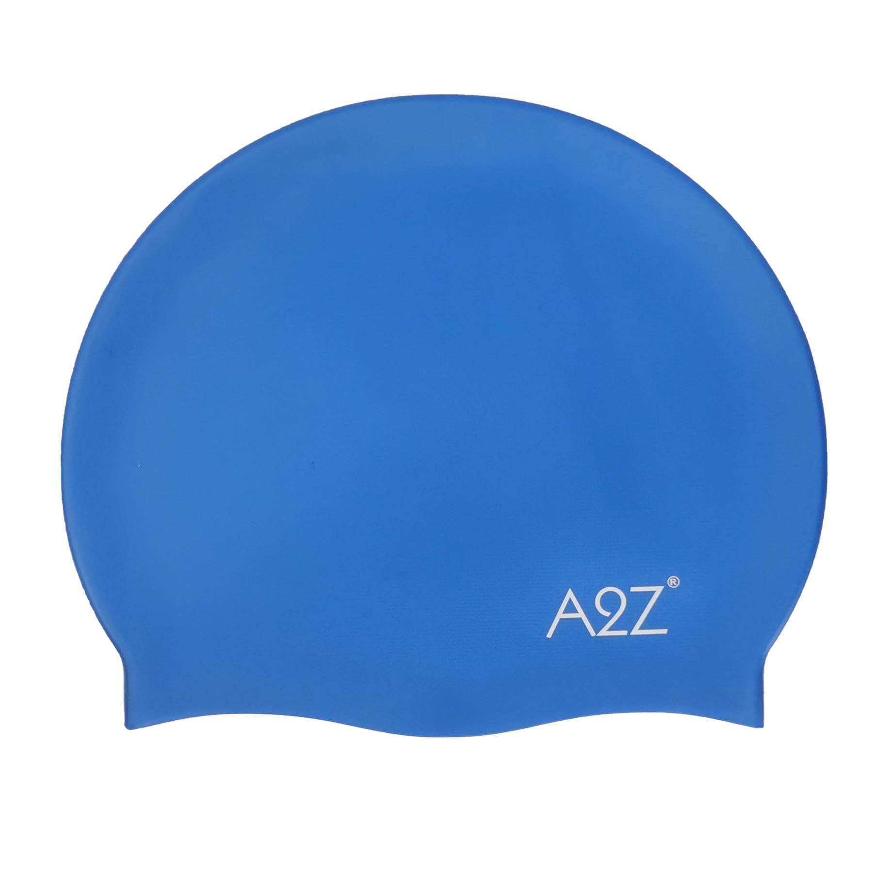 A2Z 4 Kids Girls Boys Silicone Swimming Cap Soft Stretch Fit - Swimming Cap Navy