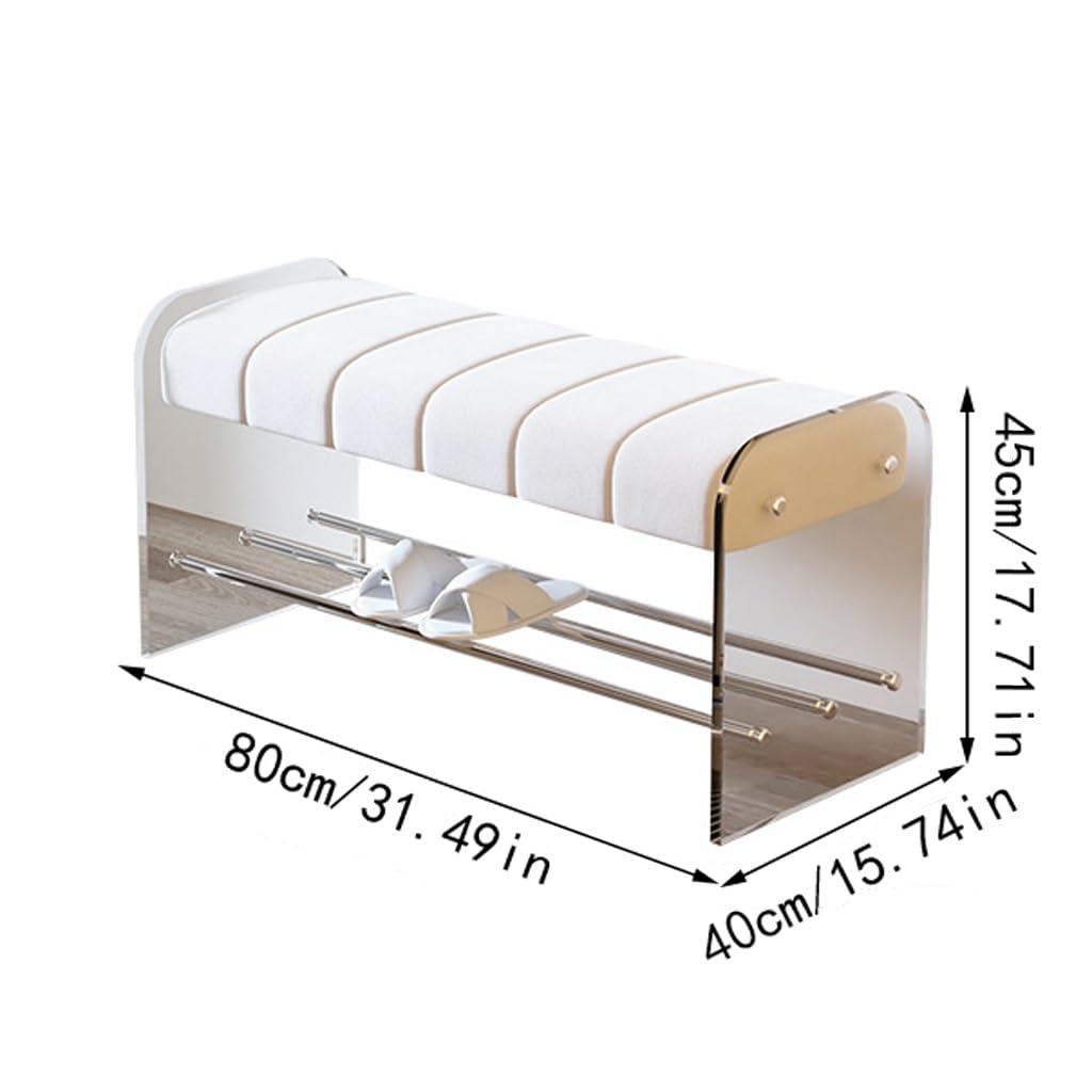 Panca Portascarpe da Ingresso Sgabello cambiascarpe creativo di lusso leggero panca in acrilico trasparente camera da letto guardaroba semplice porta di casa con sgabello for scarpe Panca Portascarpe
