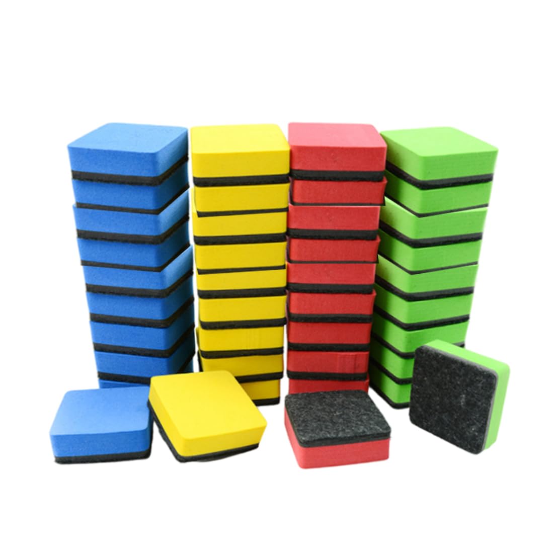 X-BLTU magnetisch whiteboard droog uitwisbord, tekentafel schoonmaakwisser geschikt voor kinderen, leerkrachten, school, kantoor, gezin (4 st