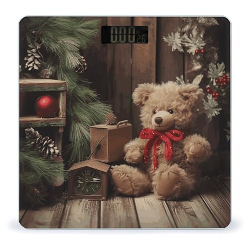 Báscula digital con diseño oso ramita árbol de Navidad