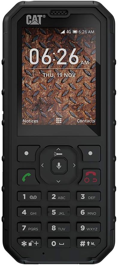 Caterpillar CAT B35 Unlocked Mobile Phone (Black). Rugged, Waterproof, 4G/LTE Handset. Will Work with any Sim Card Worldwide. Camera, WiFi, GPS, 4G and More