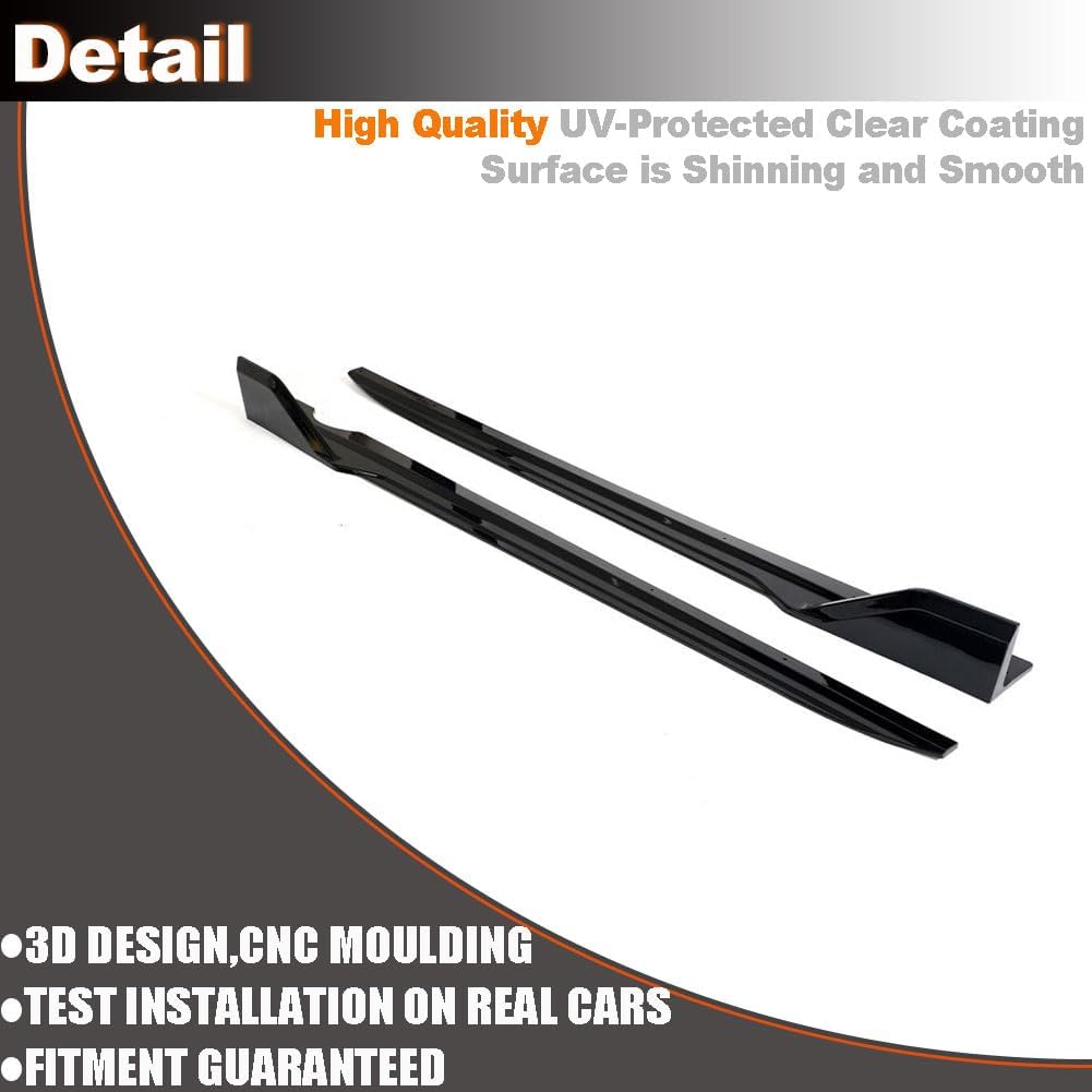 MCARCAR KIT ABS Gloss Black Side Skirts fits for BMW X5 G05 M Sport Utility 4-Door 2023-2024 Under Door Rocker Panels Valance Extension Lip actory Outlet