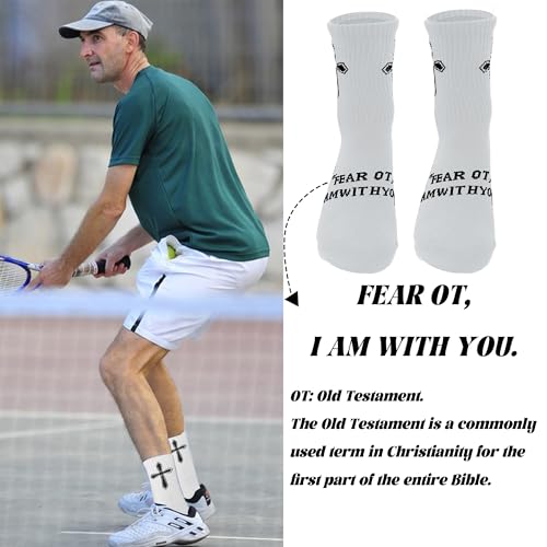 3 Pairs Youth Grip Soccer Socks with Cross-Anti-Slip Grips Socks Christian Jesus Sock with Rubber Dots Gifts for Men,US 6-133