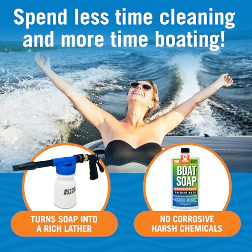Image of Boat Cleaning Kit, Wash Soap, Foam Gun, Sponge, Microfiber Cloths, Marine