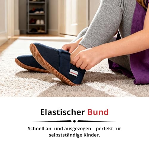 Giesswein SöLl - Slim Fit, Pantofole Piatte, Unisex - Bambini E Ragazzi, Blu 548, 28 Eu - 11