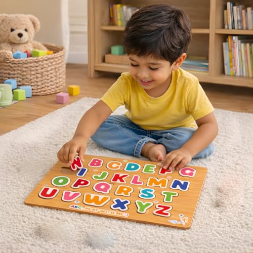 Image of Wooden Learning Educational Game Board for Kids, Puzzle Toys for 2 Years Old Boys & Girls (COM008)