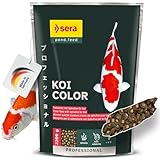 Sera Koi Professional Color 4.86 lb (2,200 g) | Colour Enhancing | Easily digestible koi Fish Food for Ponds | Premium Floating pellets with Omega acids | Fish Food for Ponds